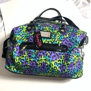 Betsey Johnson Leopard Animal Print Duffle Bag
